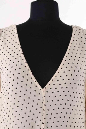 Robe Ganni Ecru en Synthétique