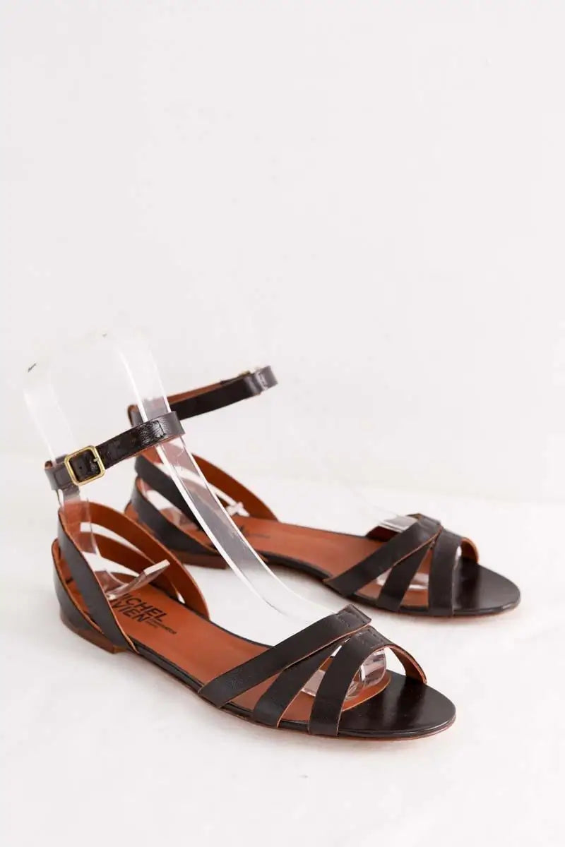 Sandales Michel Vivien Marron en Cuir