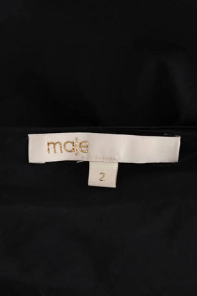 Top Maje Noir en Synthétique