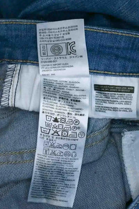 Jean droit Levi's Mid rise slim Bleu en Coton