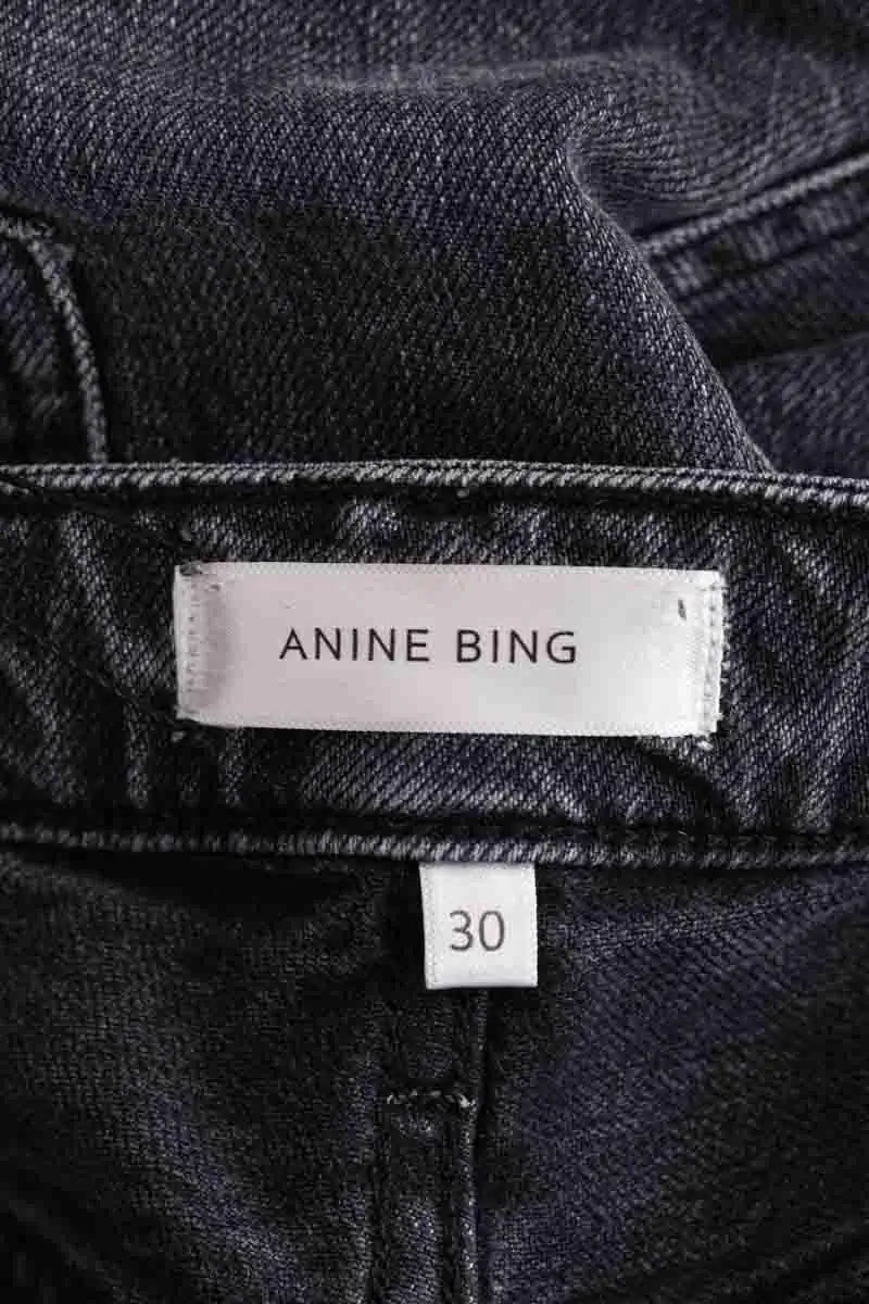 Jean slim Anine Bing Noir en Coton