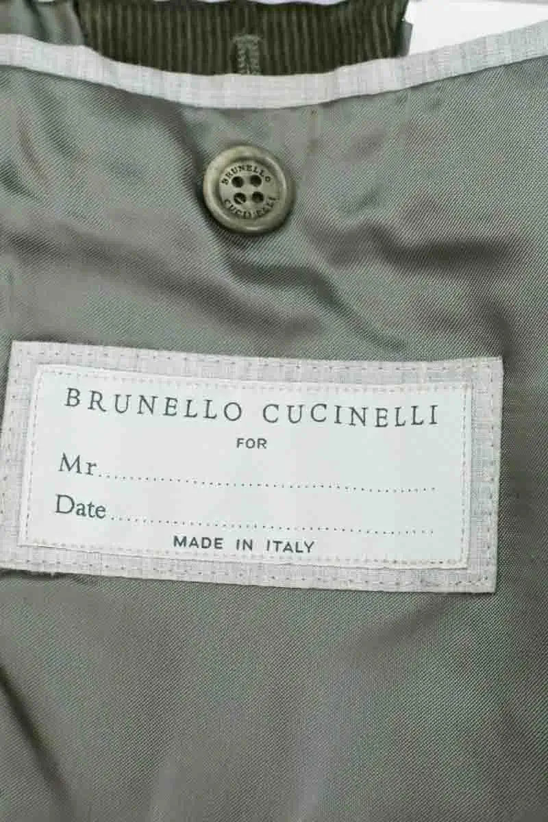 Veste Brunello Cucinelli Kaki en Coton