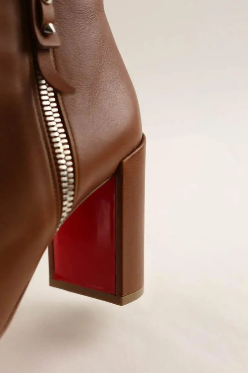 Boots Christian Louboutin Camel en Cuir