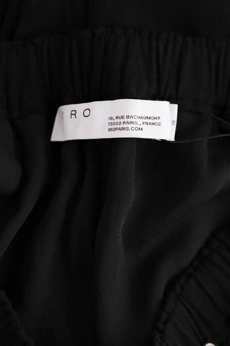 Pantalon droit Iro Noir en Viscose