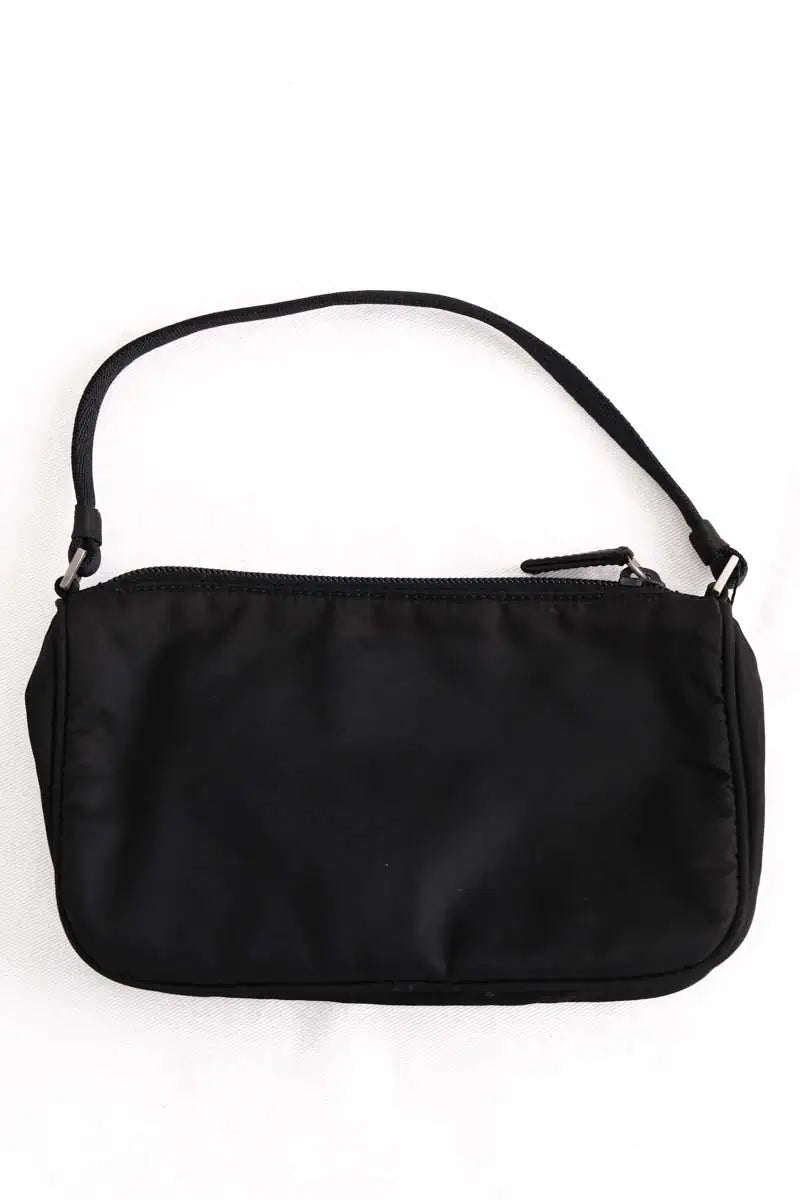 Mini sac Prada Cleo Noir en Tissu