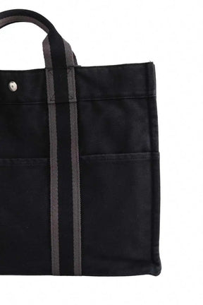 Cabas Hermès Toto Noir en Tissu