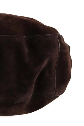 Sac porté épaule Ralph Lauren Marron en Daim