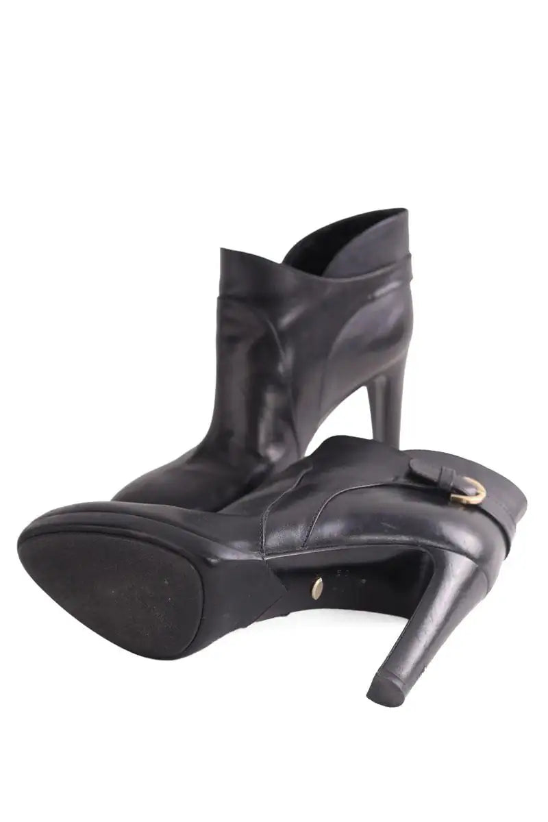 Boots à boucles Sergio Rossi Noir en Cuir