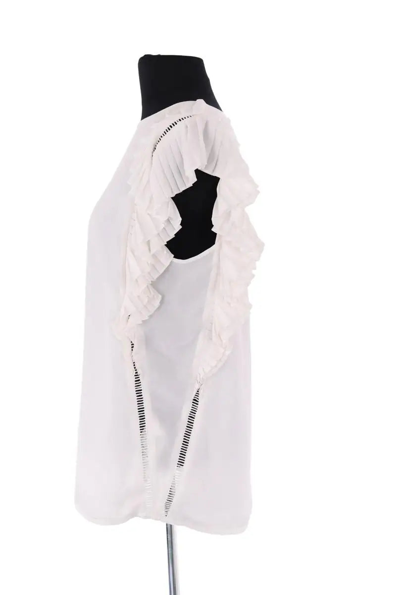 Blouse Maje Blanc en Synthétique