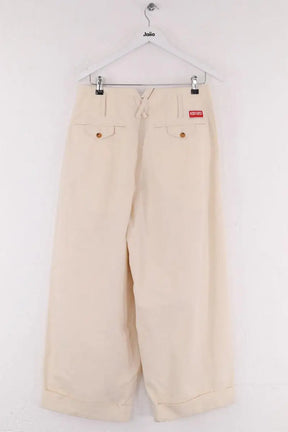 Pantalon large Kenzo Ecru en Coton
