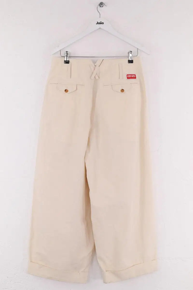 Pantalon large Kenzo Ecru en Coton