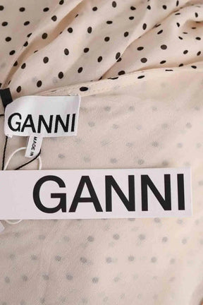Robe Ganni Ecru en Synthétique