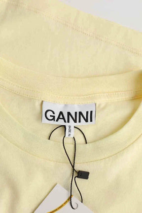 T-shirt Ganni Jaune en Coton