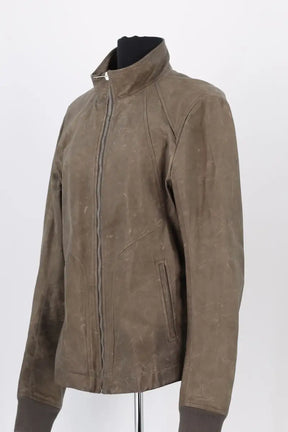 Blouson Rick Owens Kaki en Cuir