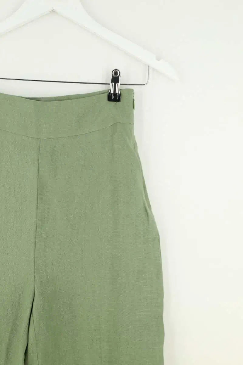 Pantalon Sézane Vert en Lin
