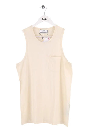 T-shirt Ami Ecru en Coton, taille L - Seconde Main