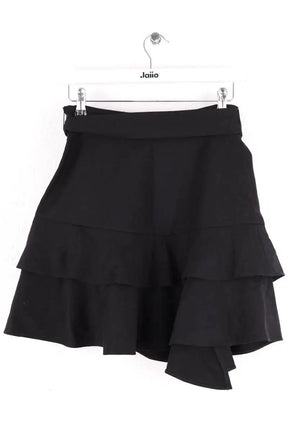 Mini jupe Maje Noir en Laine