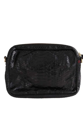 Pochette Claris Virot Noir en Cuirs exotiques