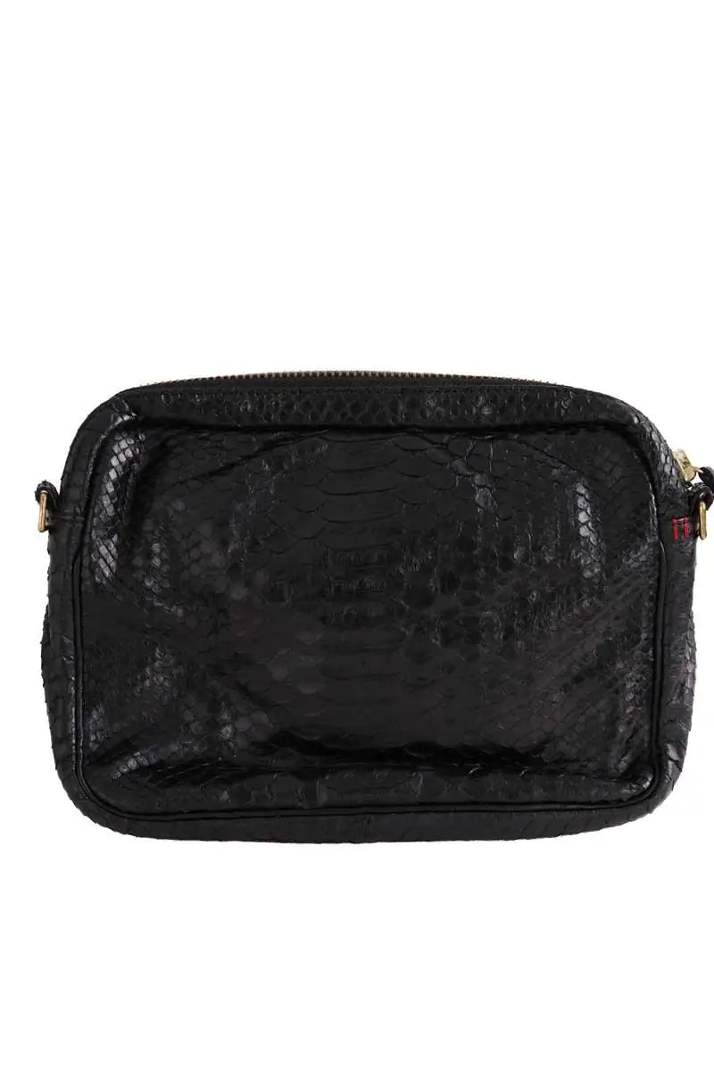 Pochette Claris Virot Noir en Cuirs exotiques