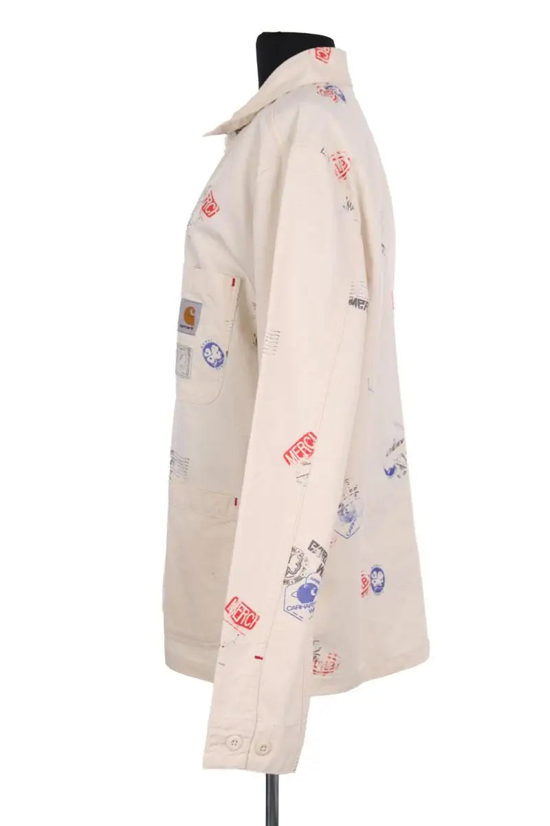Veste Carhartt Wesley jacket Ecru en Coton