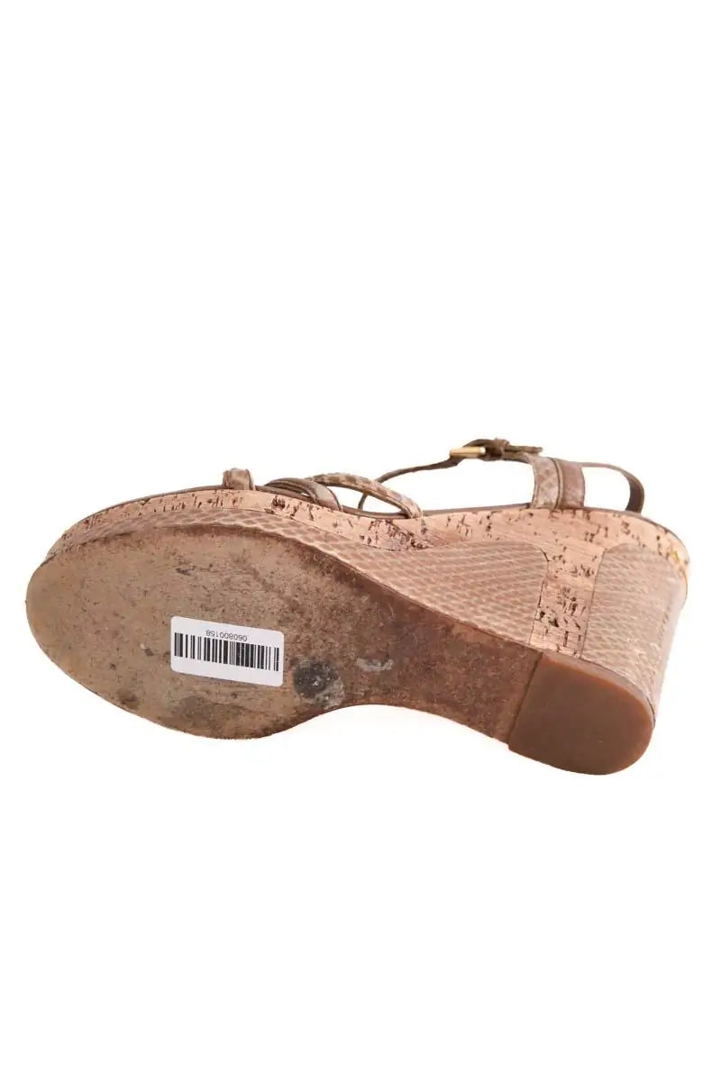 Sandales Louis Vuitton Marron en Cuir