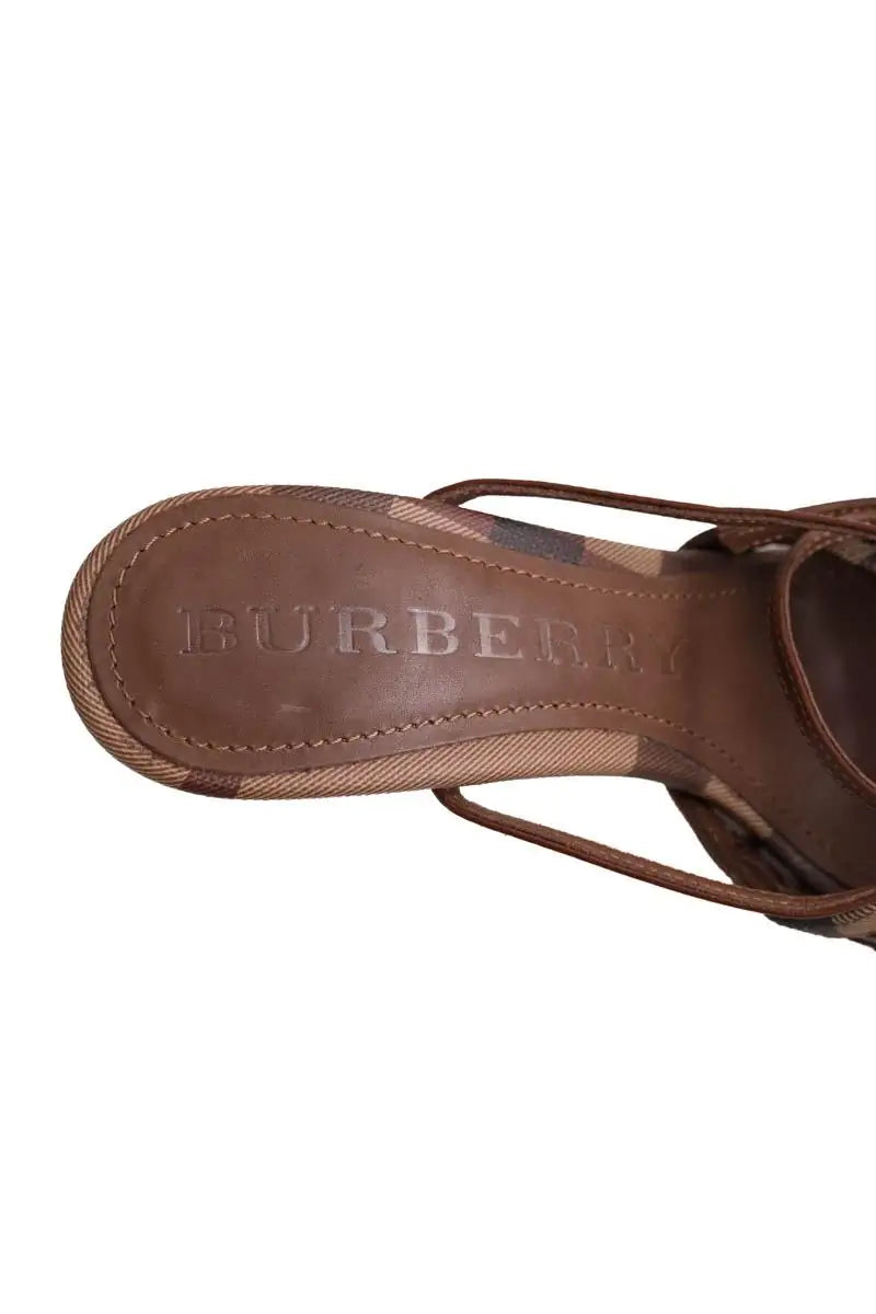 Talons Burberry Marron en Cuir