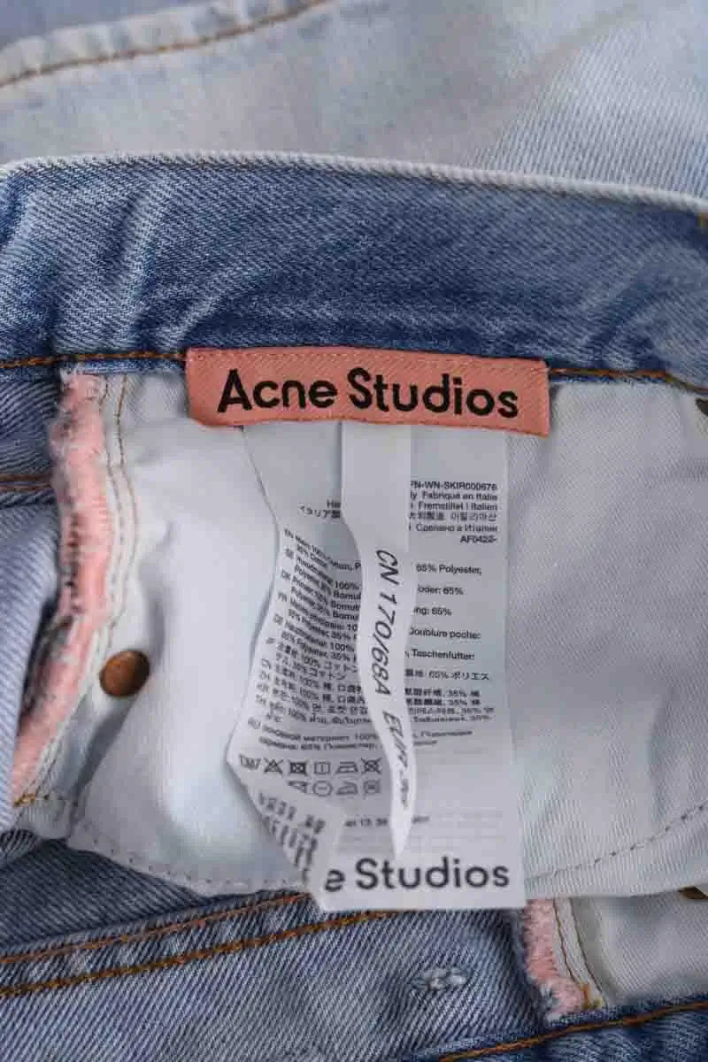 Mini jupe Acne Studios Bleu en Coton