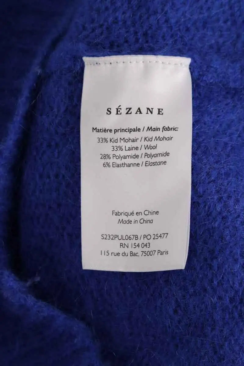 Pull Sézane Bleu en Laine