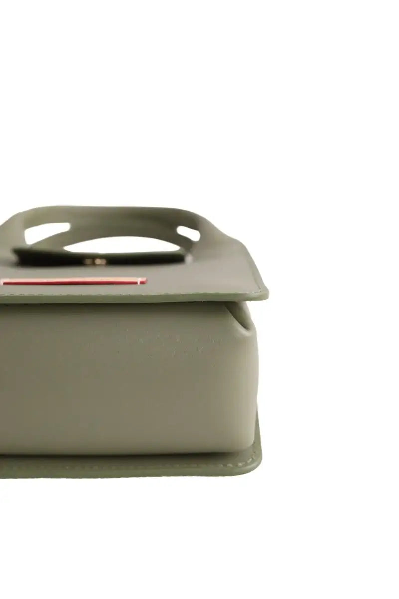 Mini sac Longchamp Pilage Kaki en Cuir