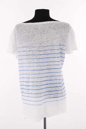 T-shirt Majestic Filatures Blanc en Lin