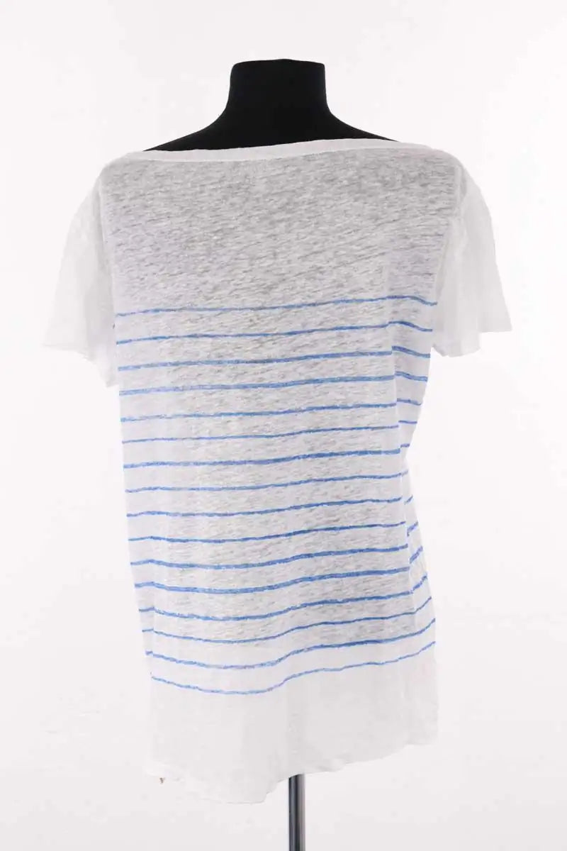 T-shirt Majestic Filatures Blanc en Lin