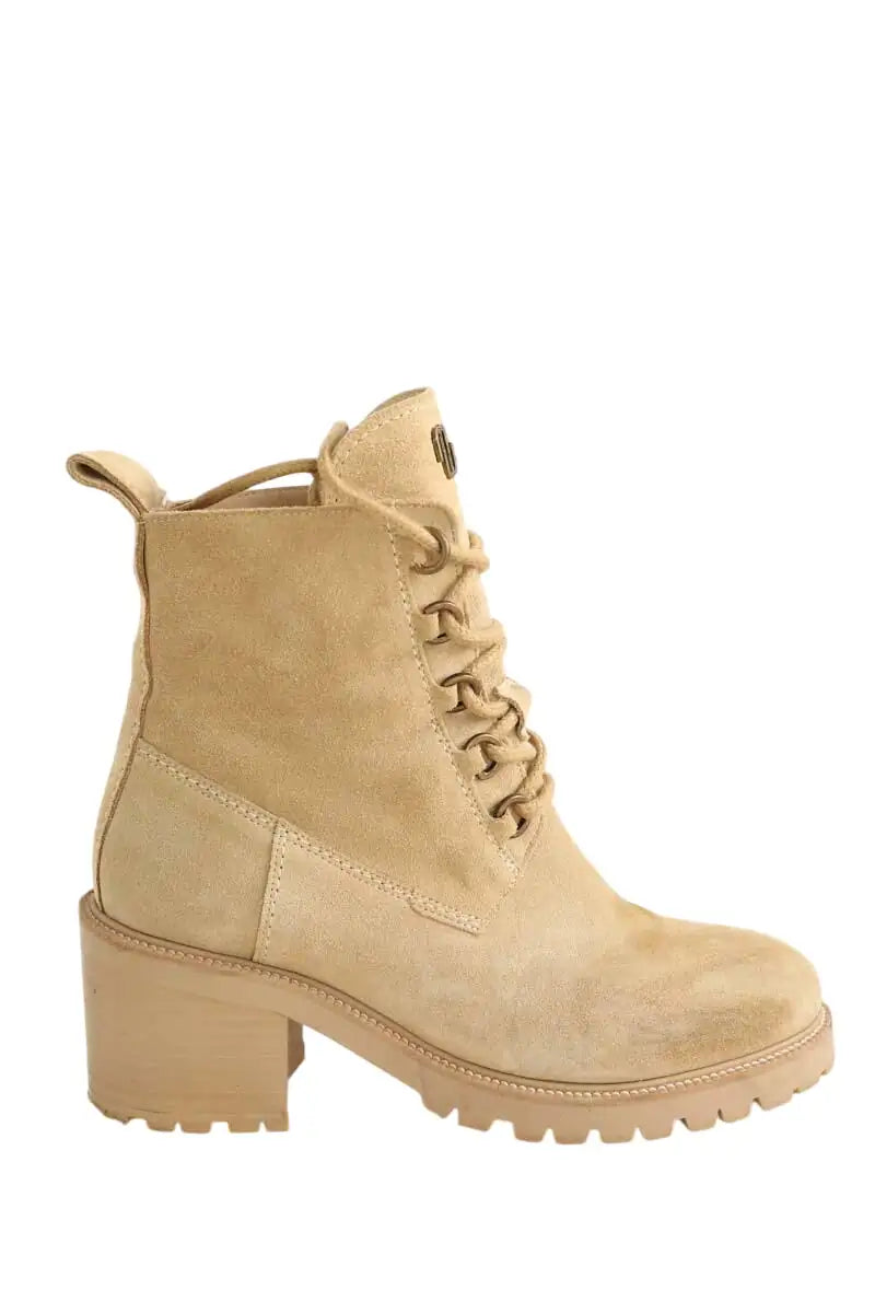 Boots à lacets Maje  Beige