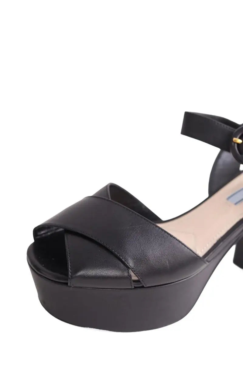 Talons Prada Noir en Cuir