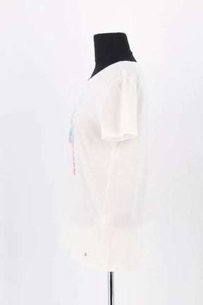 T-shirt Des Petits Hauts Blanc en Coton