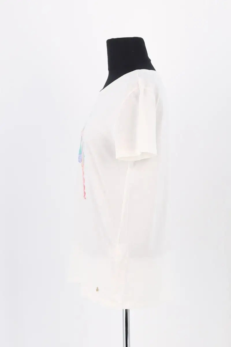 T-shirt Des Petits Hauts Blanc en Coton