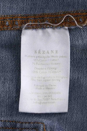 Jean slim Sézane Bleu en Coton