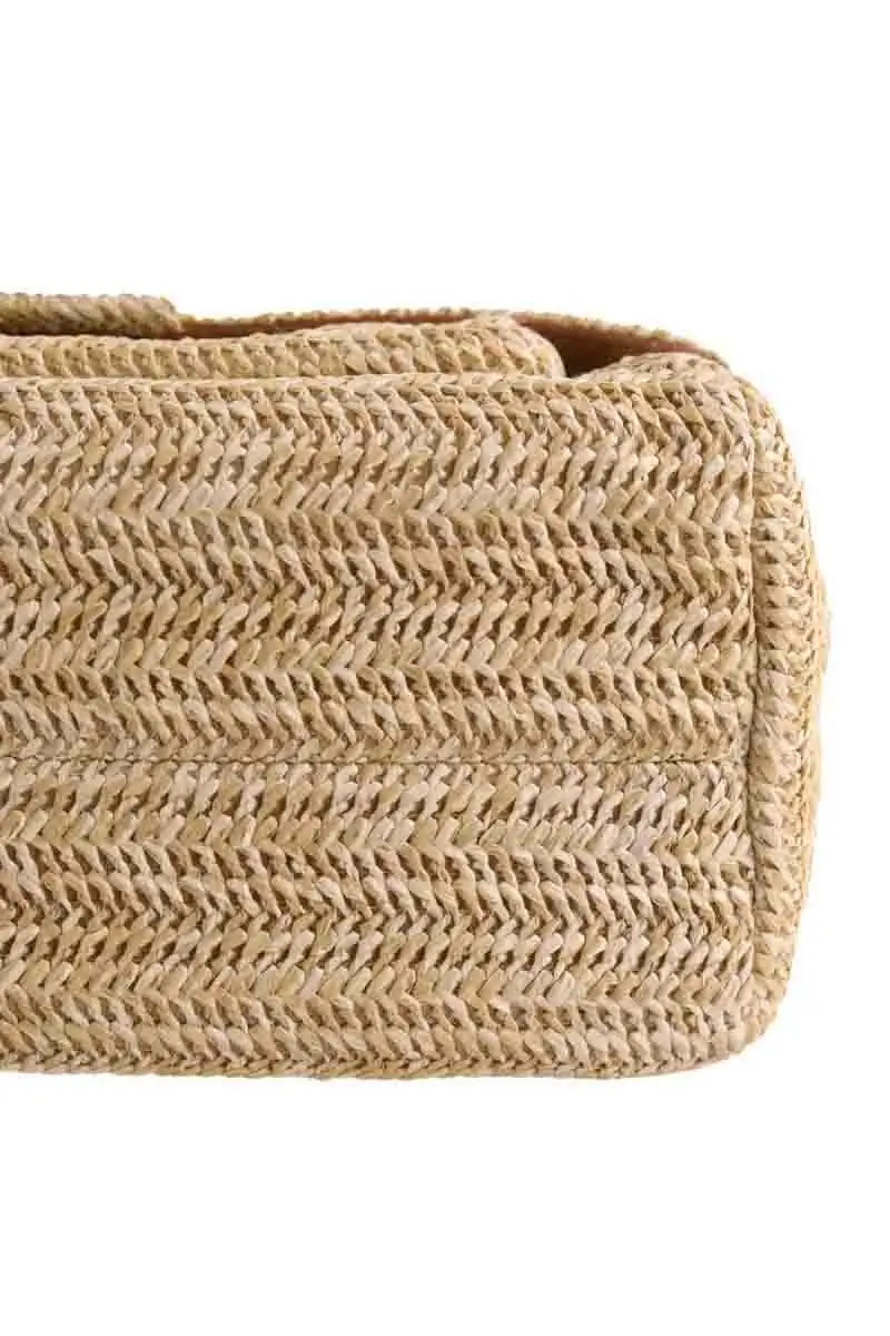 Sac à bandoulière Lulu M Jérôme Dreyfuss Beige en Osier