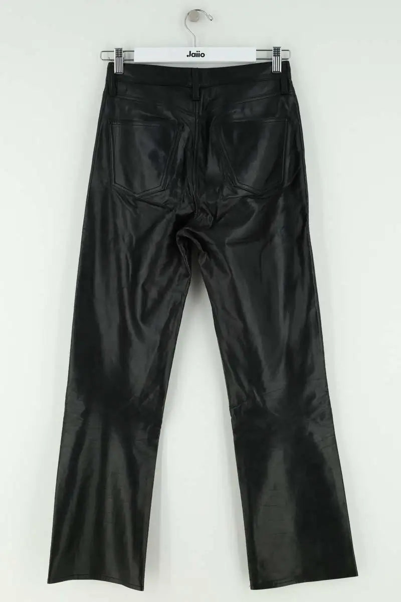 Pantalon droit Agolde Noir en Synthétique