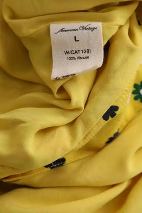 Jupe American Vintage Jaune en Viscose