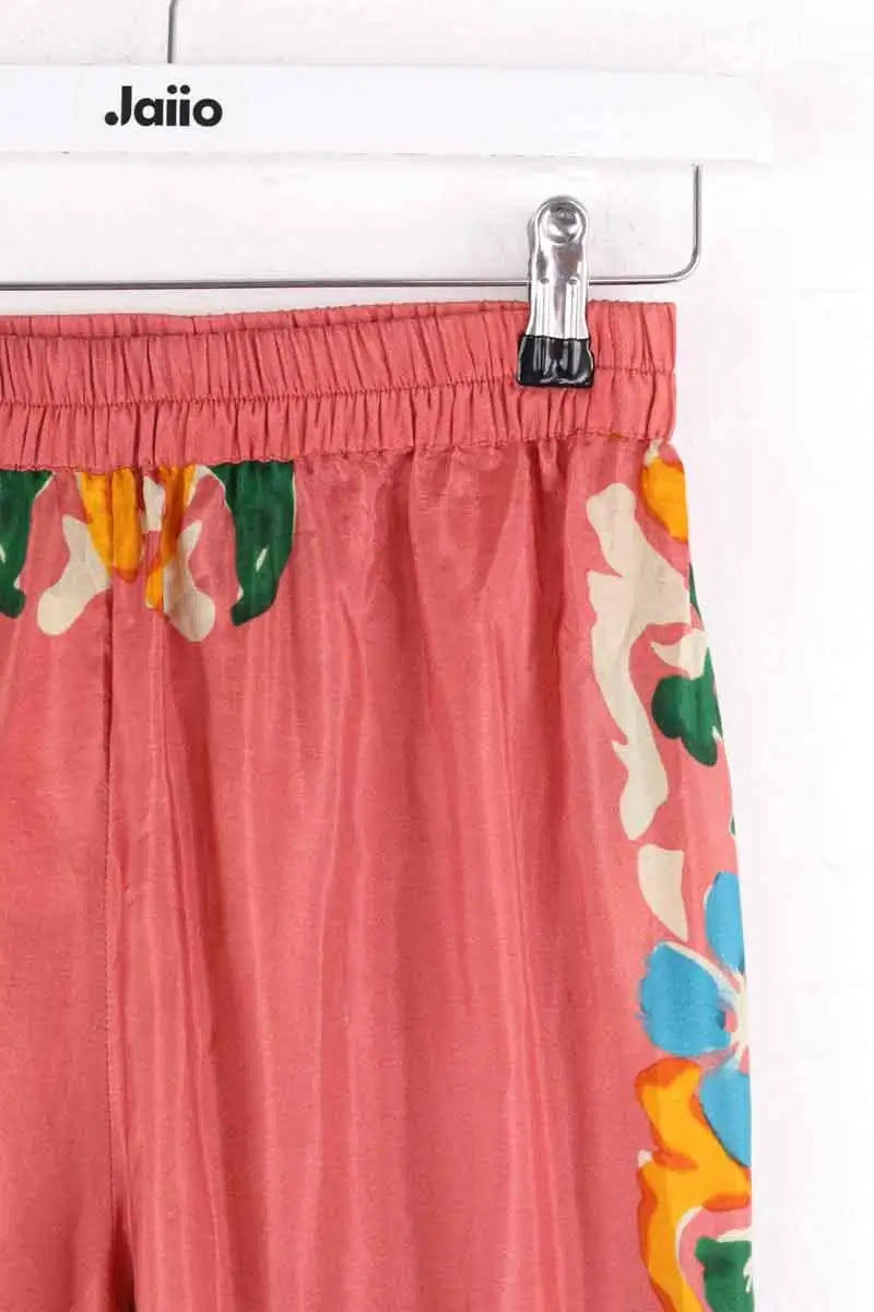 Pantalon large Mes Demoiselles Rose en Soie