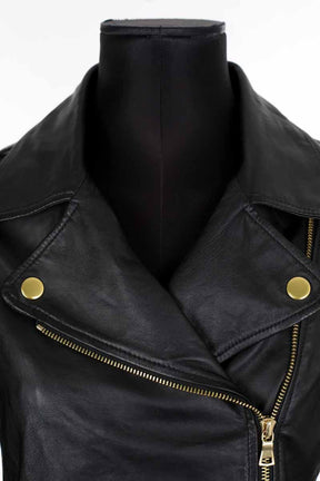 Veste en cuir Moschino  Noir