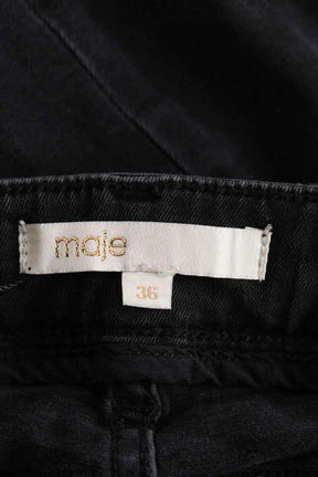 Jean slim Maje Anthracite en Coton