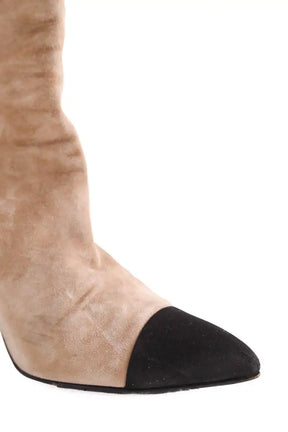 Bottes Chanel Camel en Daim