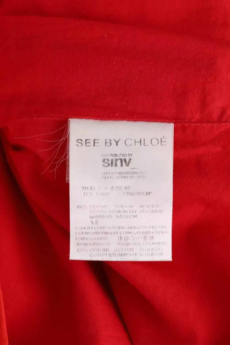 Robe See By Chloé Orange en Coton