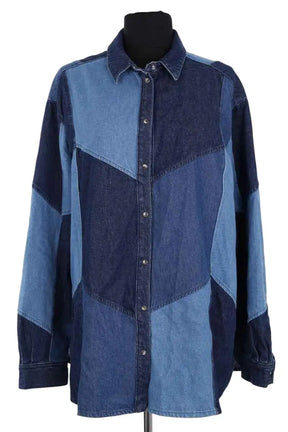 Chemise Sézane Bleu en Coton, taille XXL - Seconde Main