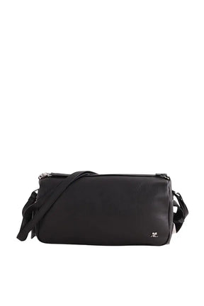 Sac porté épaule Courrèges Three Sixty Medium Noir en Cuir - Seconde Main