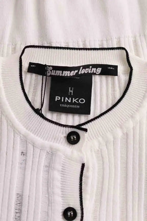 Cardigan Pinko Blanc en Synthétique