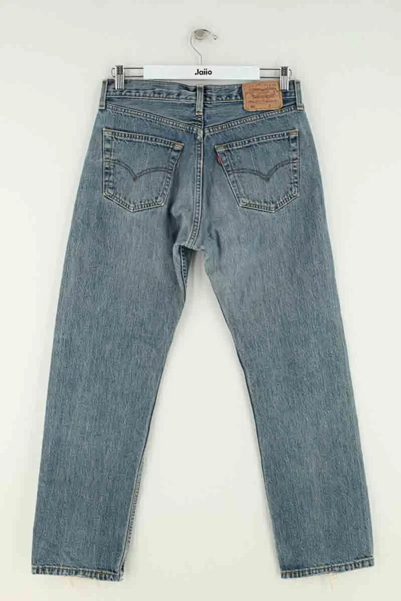 Jean droit Levi's 501 Bleu en Coton