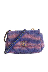 Sac à bandoulière Chanel Chanel 19 Rose en Tweed - Seconde Main