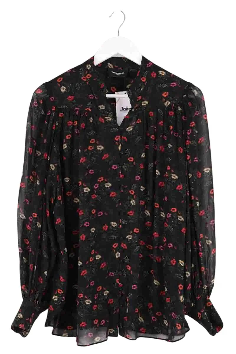 Blouse The Kooples Noir en Synthétique, taille M - Seconde Main